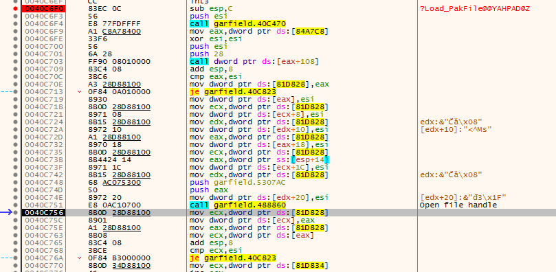 x64dbg just after third call