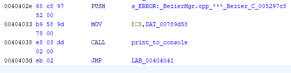 Assembly code to call the print to console