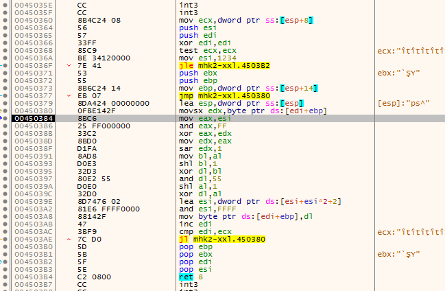 decryption routine